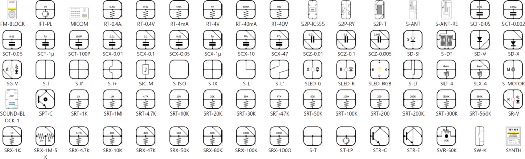 ST/EX/FX 시리즈의 스켈레톤 블록 일람
